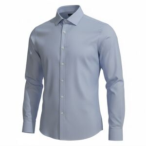 NEW• Michael KORS • Slim Fit Dress Shirt | 15.5 32/33 | Blue White Mini Checker